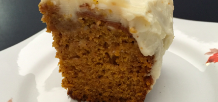 Pumpkin Cake with Honey Frosting